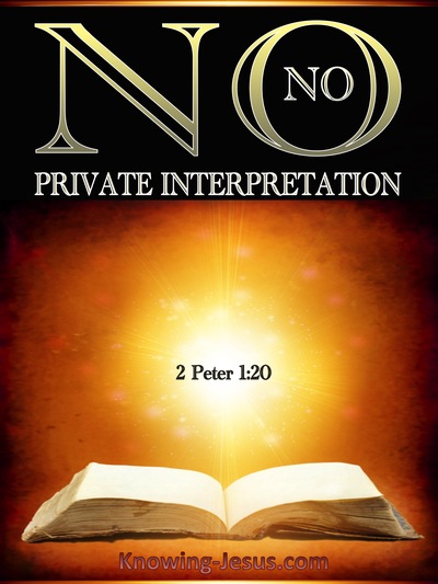 2 Peter 1:20 No Prophecy Is Of Any Private Interpretation (gold)